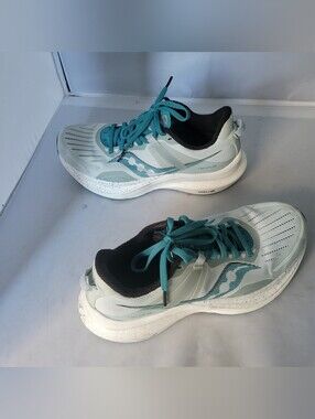 Saucony Tempus Womens 8.5 Shoes Blue S10720-20 Running Sneaker Road Cushion
